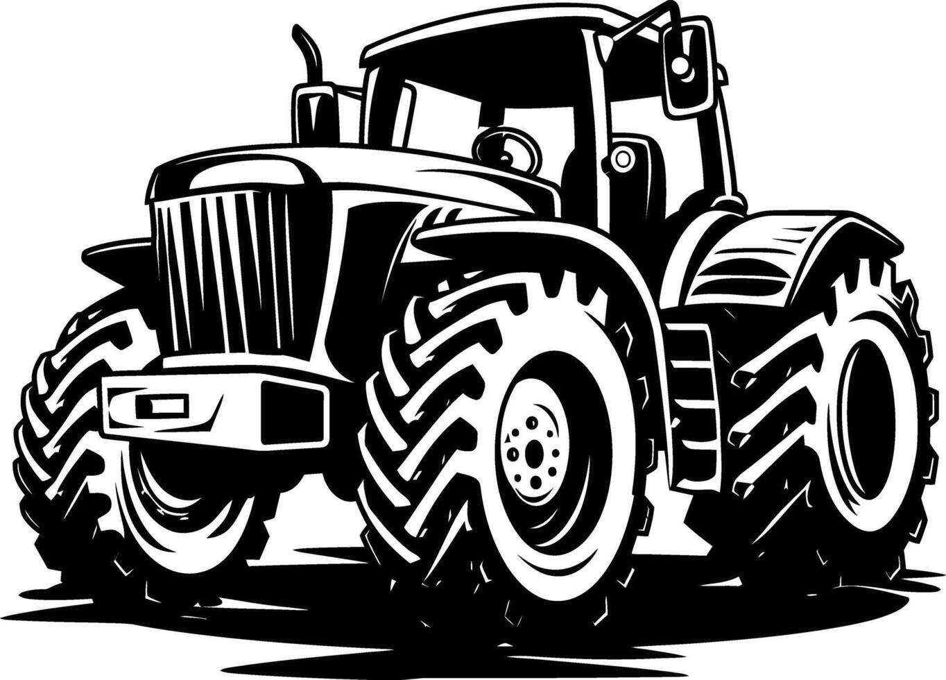 Tractor clip art vector