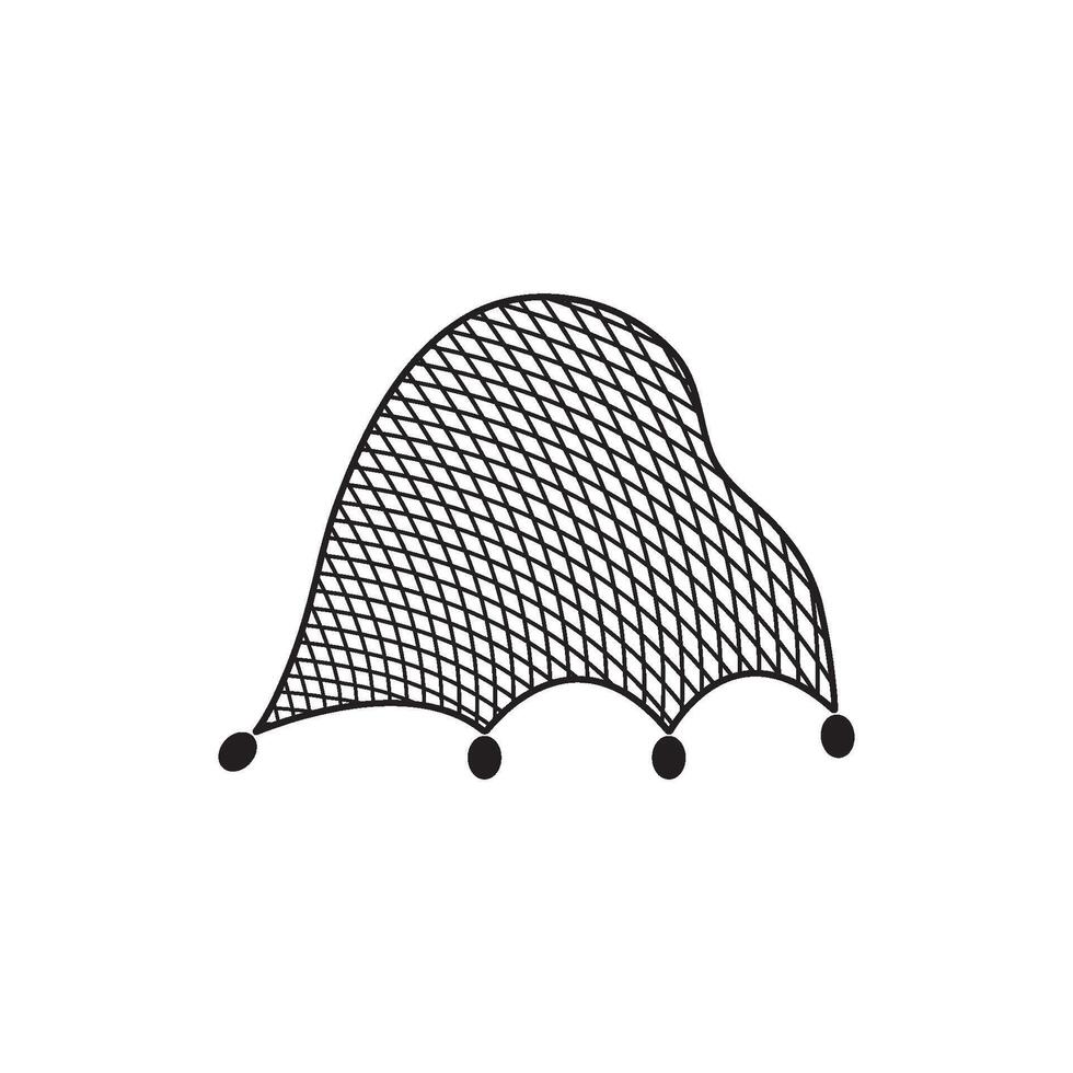 fishing net icon illustration template design vector