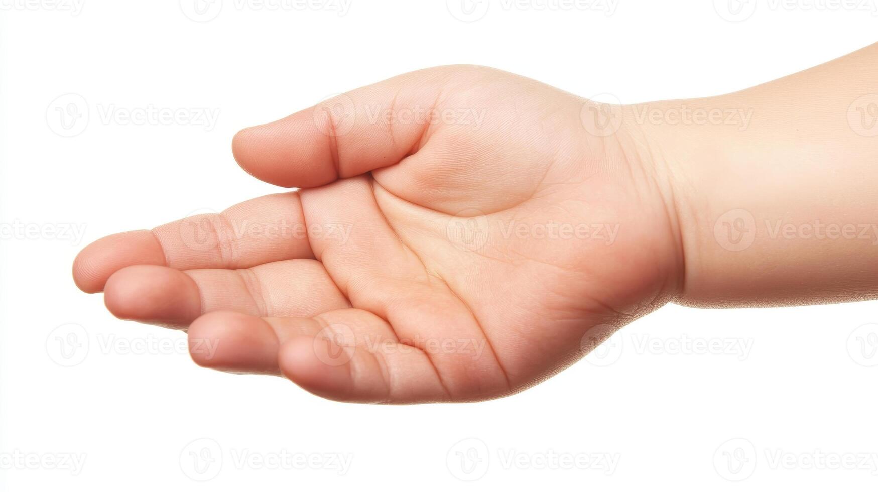 Small Baby Hand Reaching Out Open Palm Infant Care Protection Vulnerability Tendernes photo