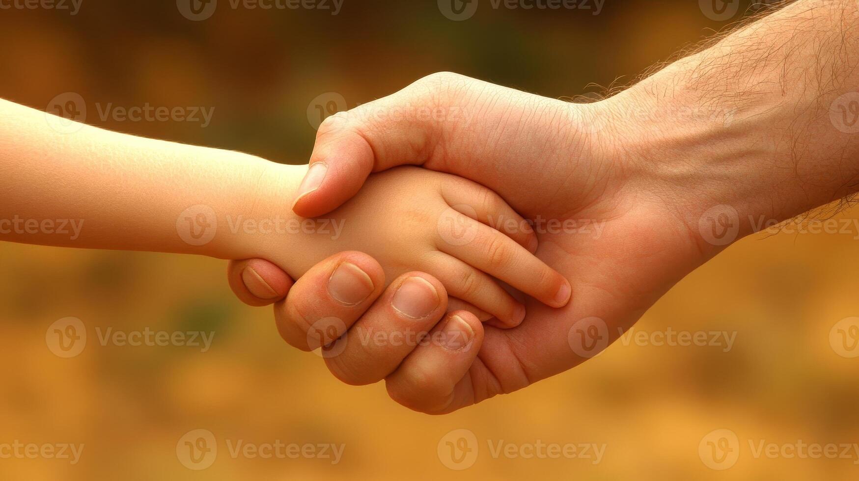 Child s Hand Held by Adult Hand Symbol of Protection Care and Family Bond photo