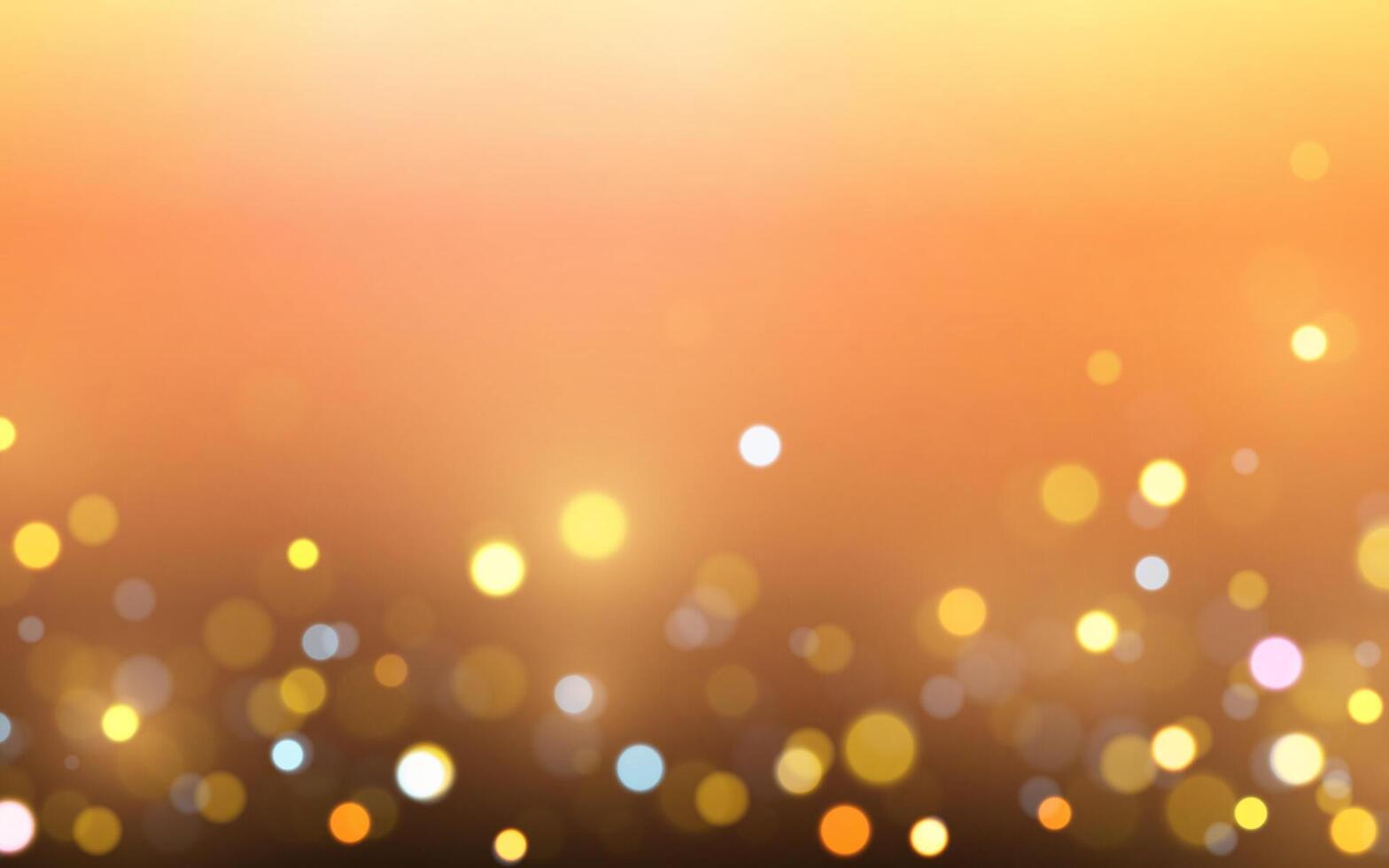 Golden Hour Bokeh with Warm Glow. Soft Amber Lights and Gentle Flares, Background decoration vector