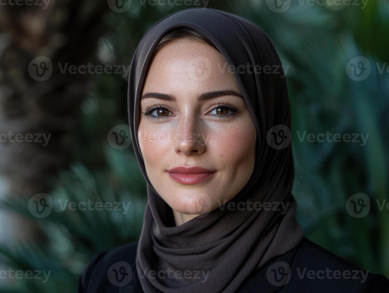 Portrait of a woman wearing a hijab. photo