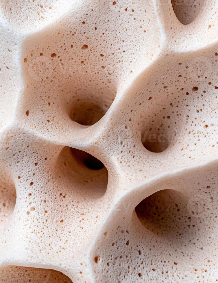 Abstract beige textured background with holes photo
