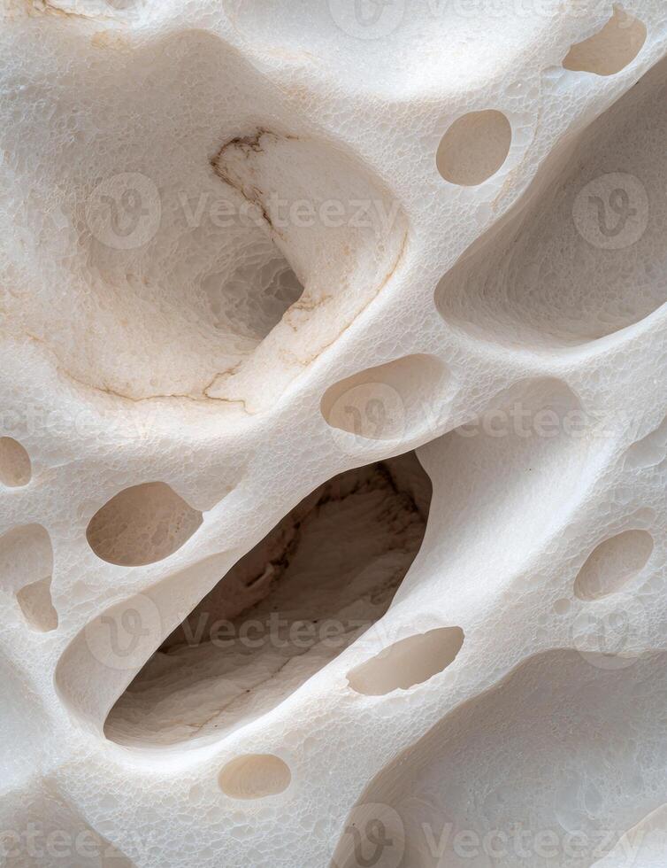 Abstract bone texture background with porous surface photo