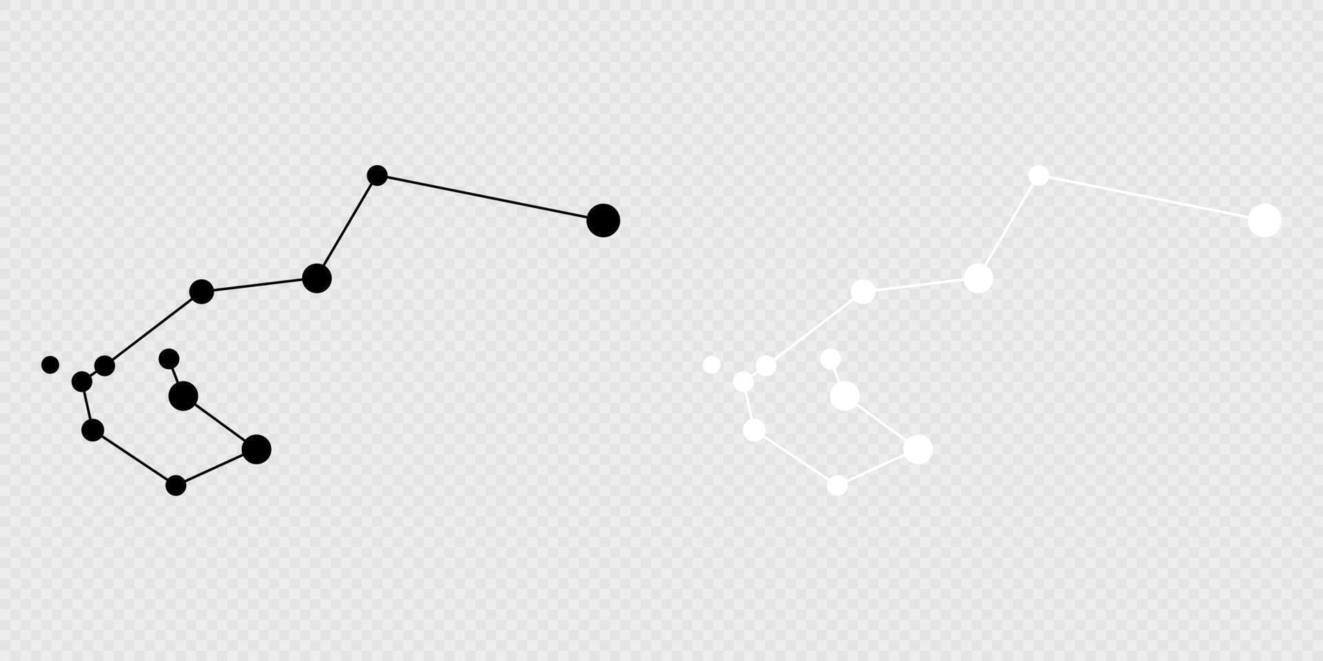 Carina constellation map set. illustration. vector