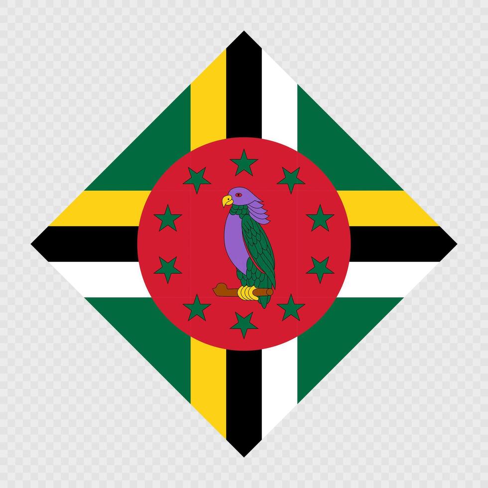 Dominican Republic rhombus flag. illustration. vector