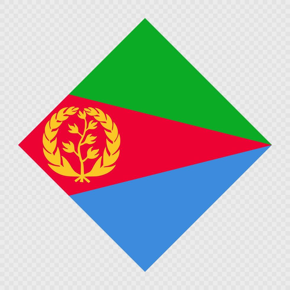 Eritrea rhombus flag. illustration. vector