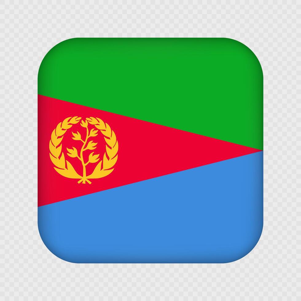 Eritrea square flag with gradient. illustration. vector