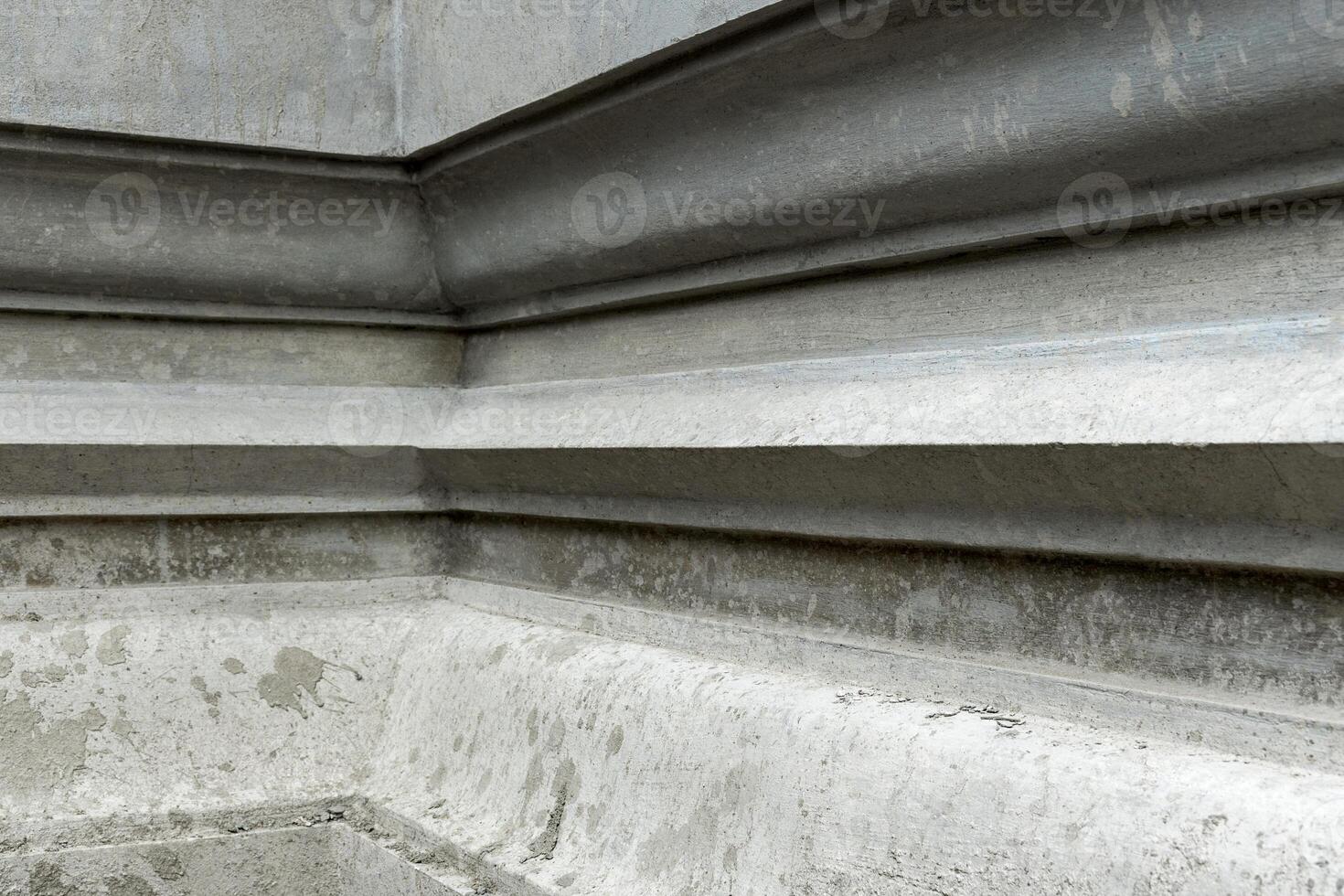 Gray stucco art on the wall and wall of a temple. Artwork concept. photo