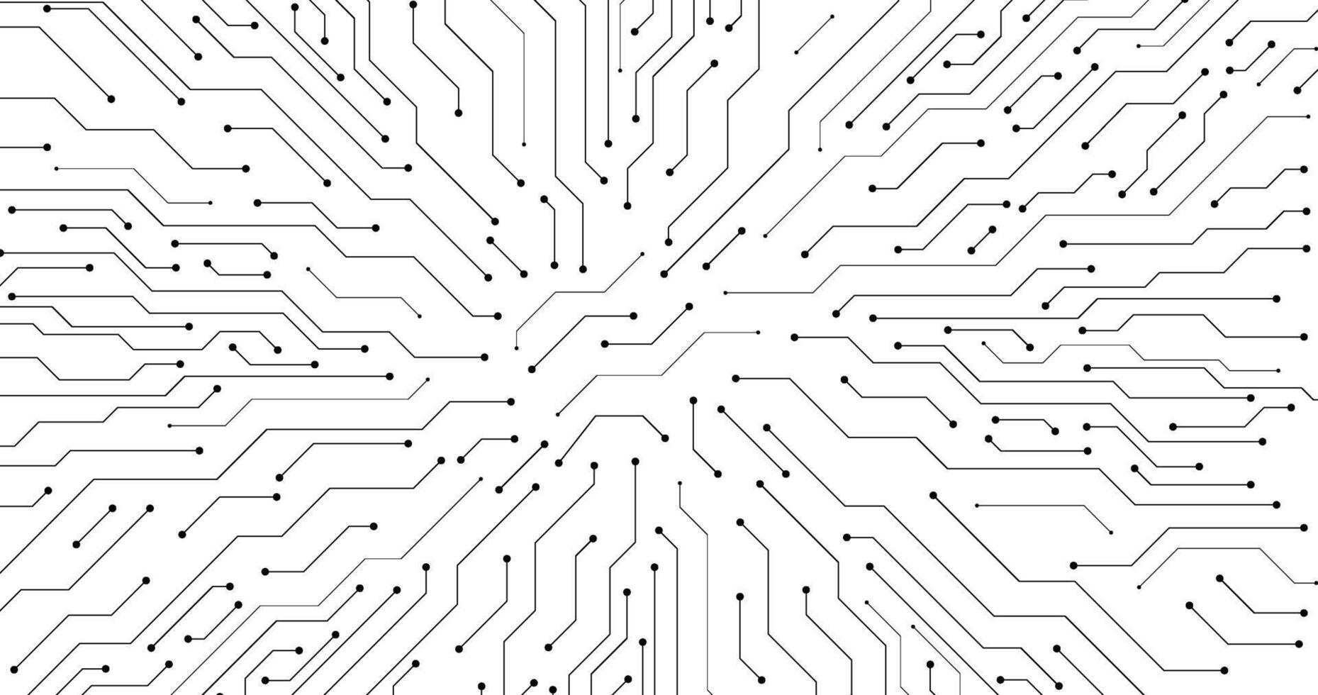 circuit pcb connection lines path ways template vector