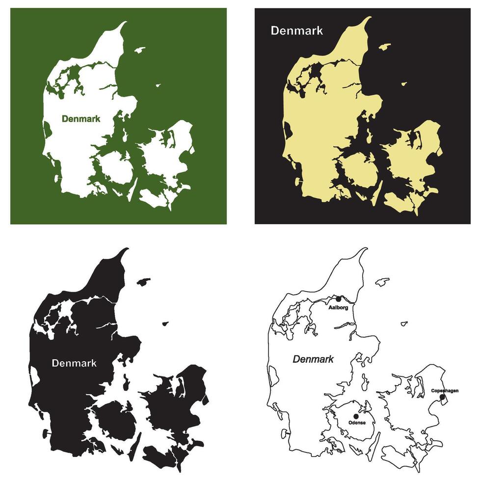 Map of denmark icon design vector