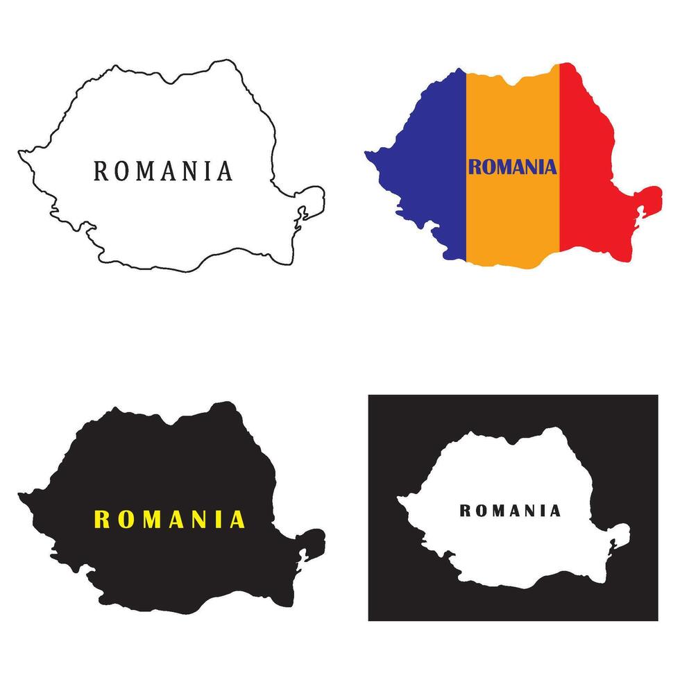 Romania map design vector