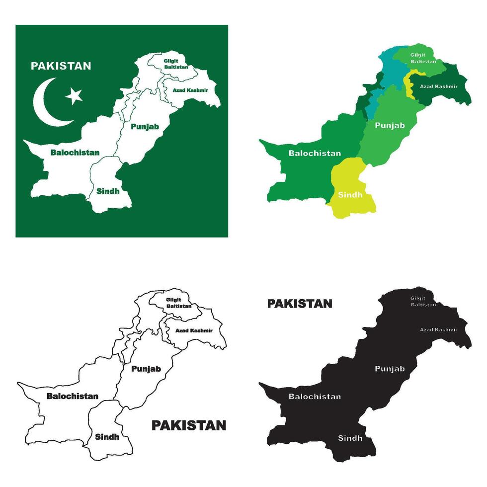 Pakistan map icon design vector