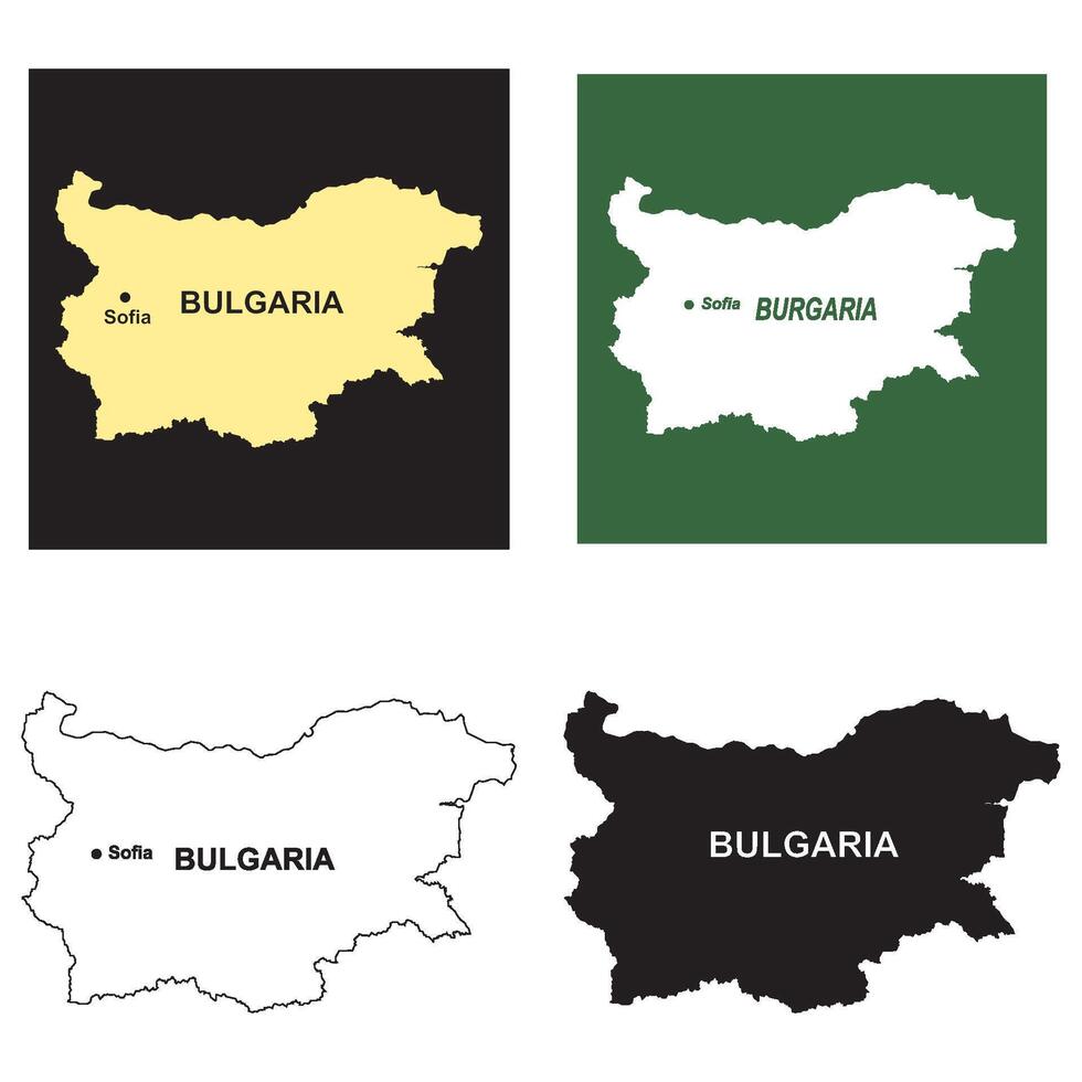 Bulgaria map icon design vector