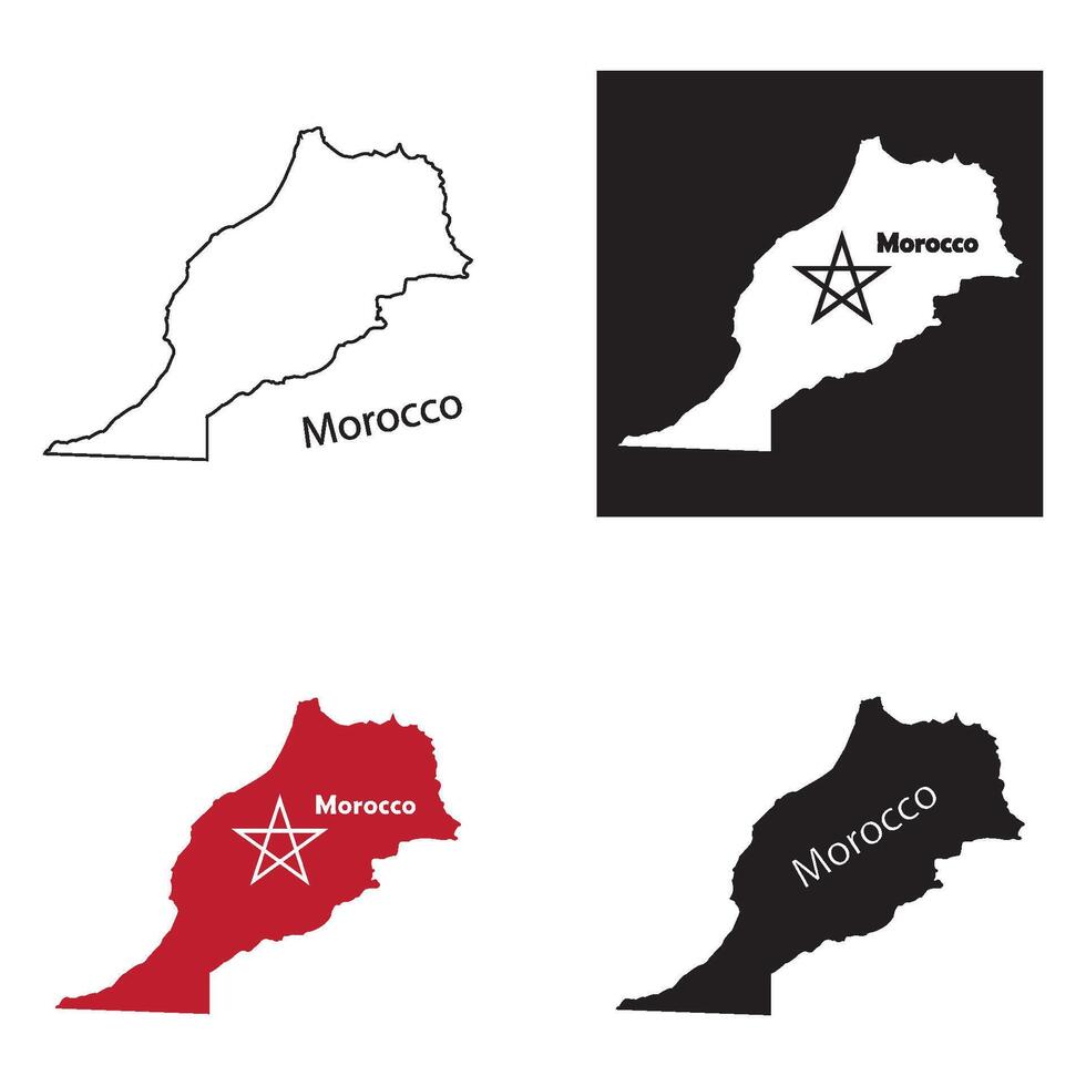 morocco map design vector