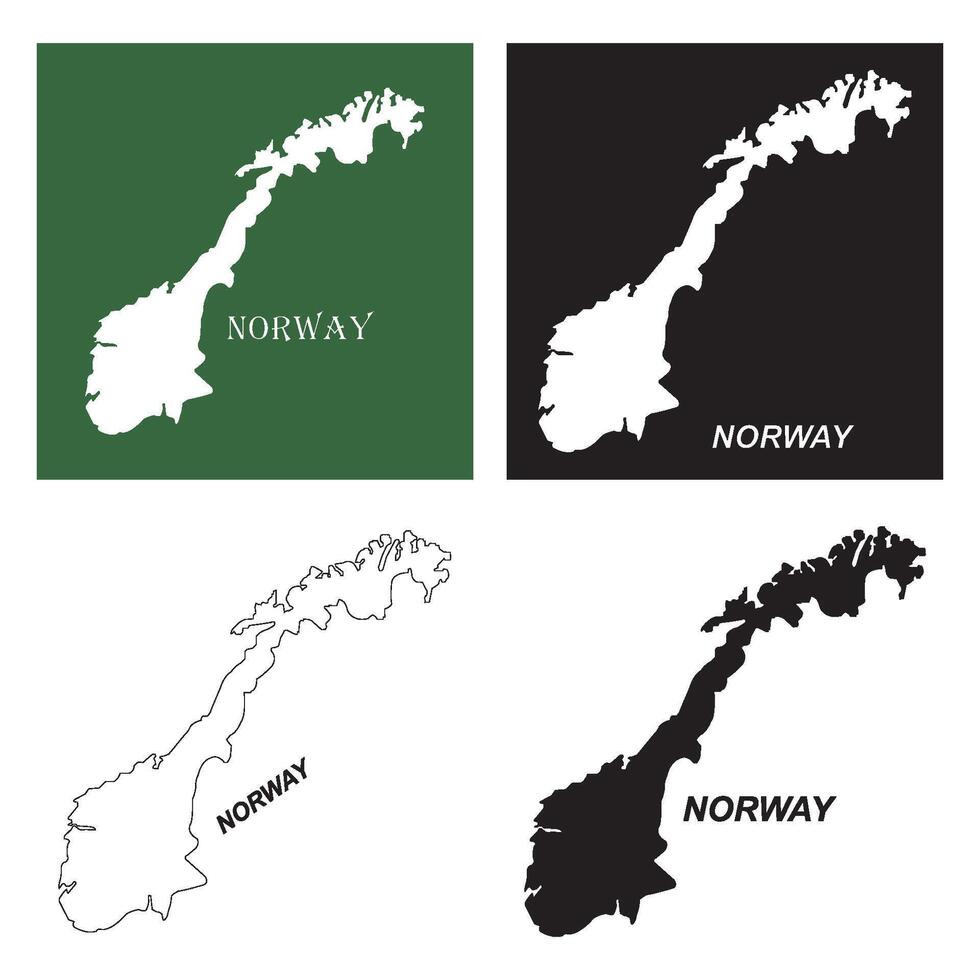 Map of norway logo design vector