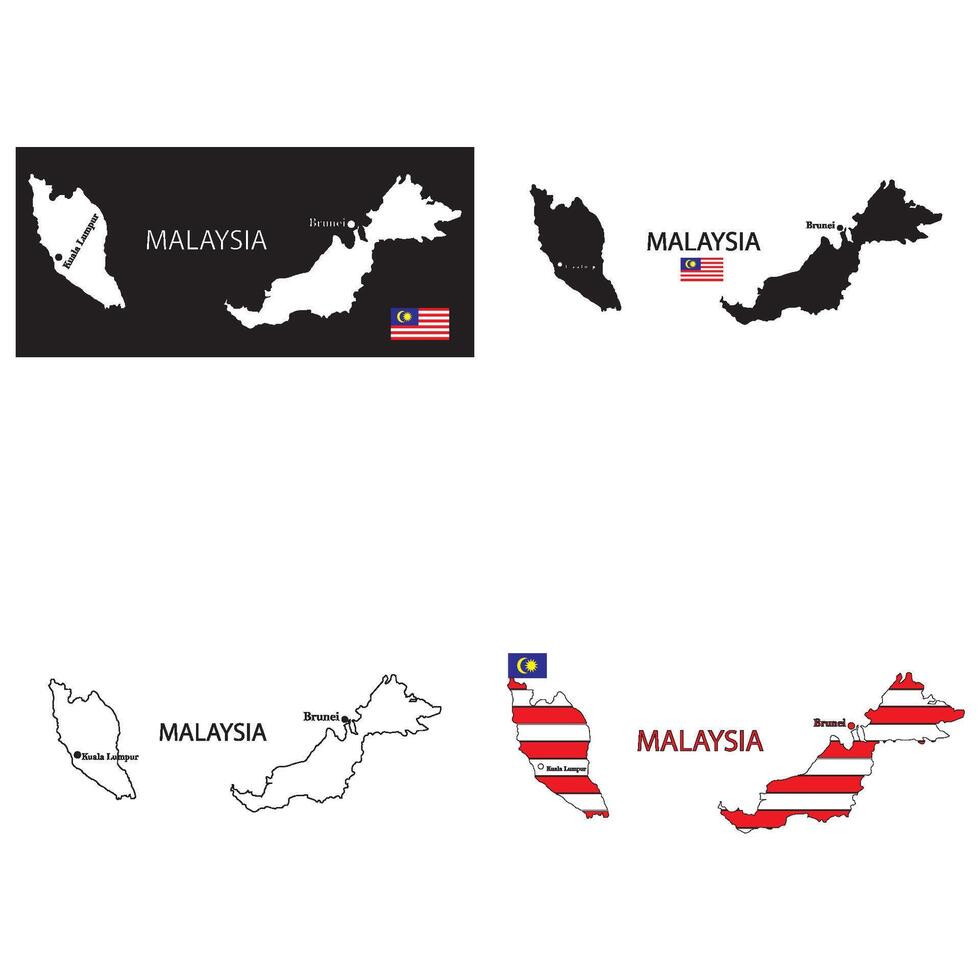 Map of Malaysia design vector