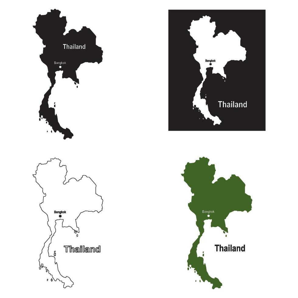 Thailand map icon design vector