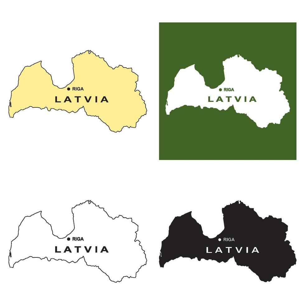 Latvia map icon design vector