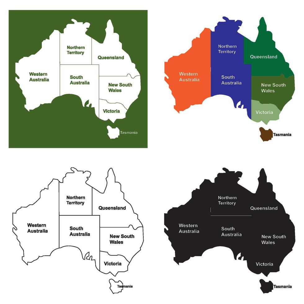 Australia map icon design vector