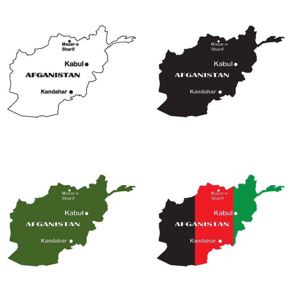 Afghanistan map design vector
