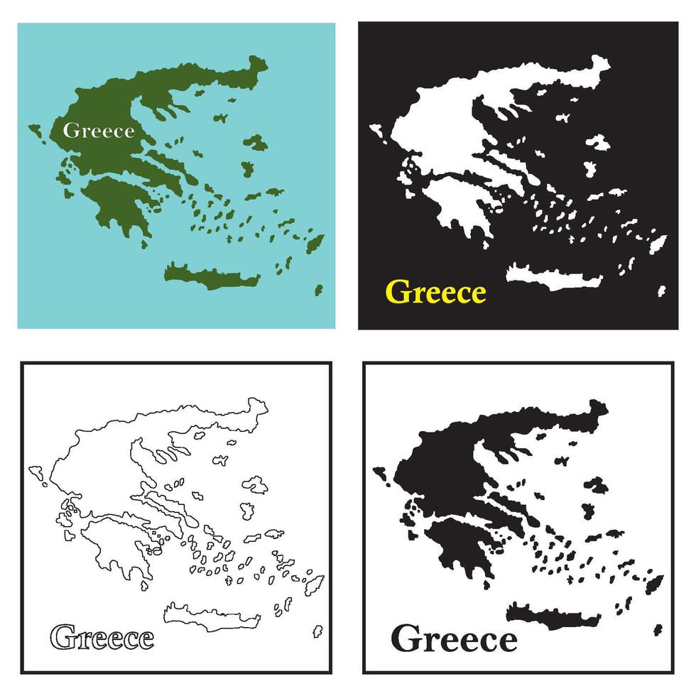 Greece country map design vector