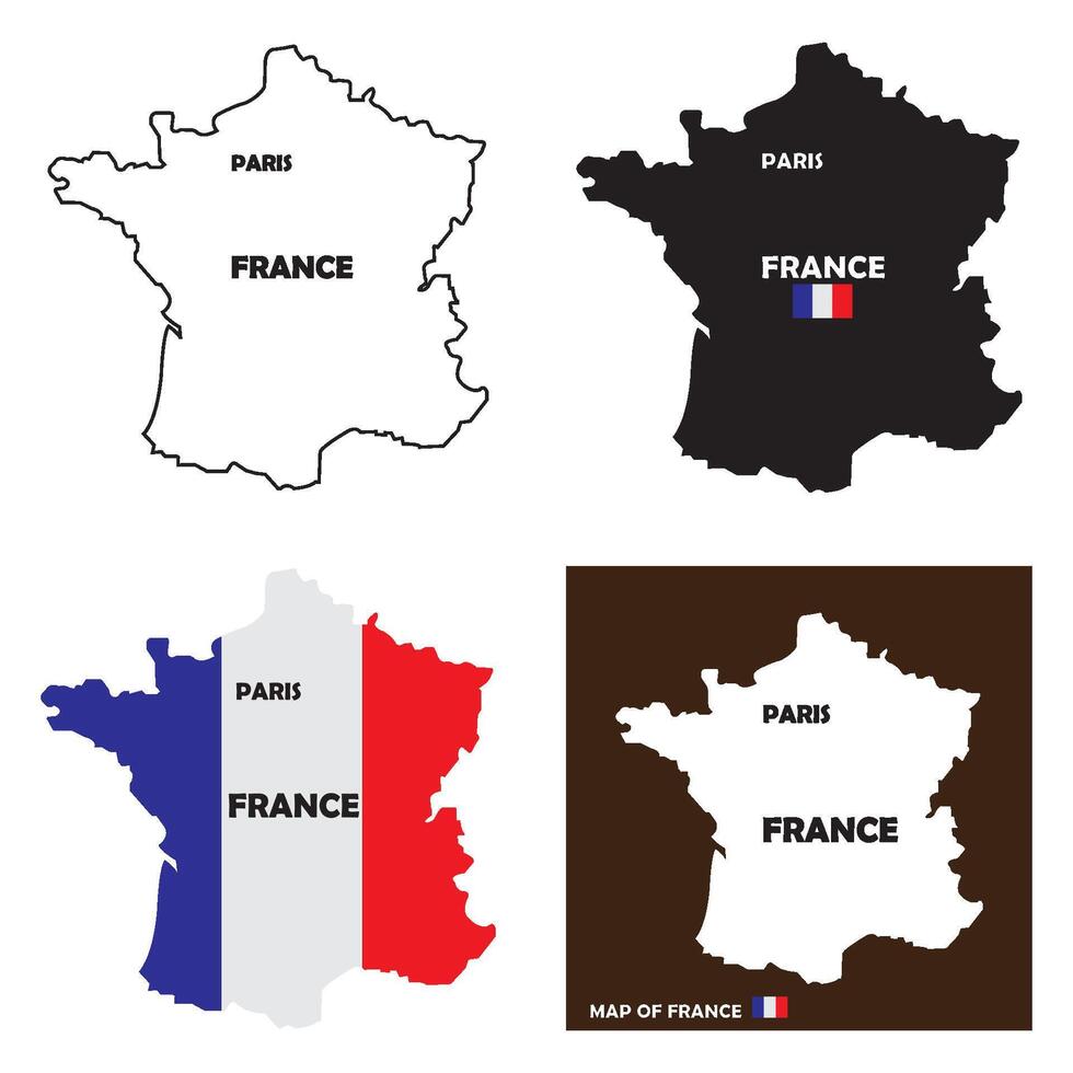 france map icon design vector