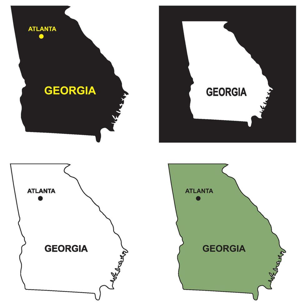 Georgia map design vector