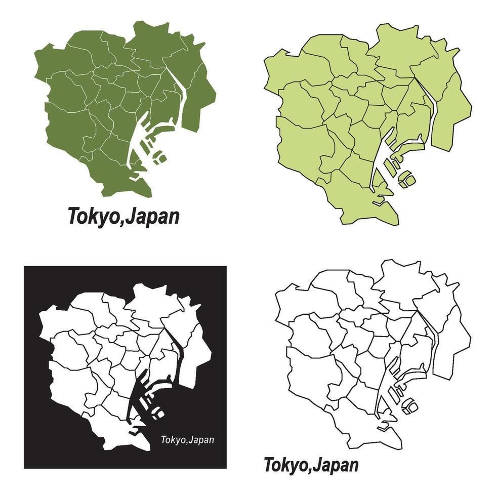 Tokyo Japan map design vector