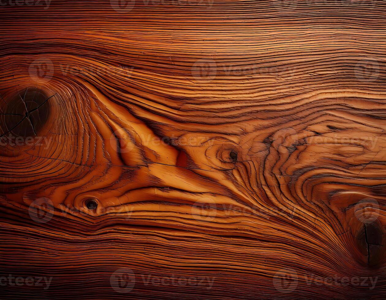 Close up of a wooden texture background with rich, warm tones and intricate grain patterns, perfect for design projects, rustic themes, or natural decor photo