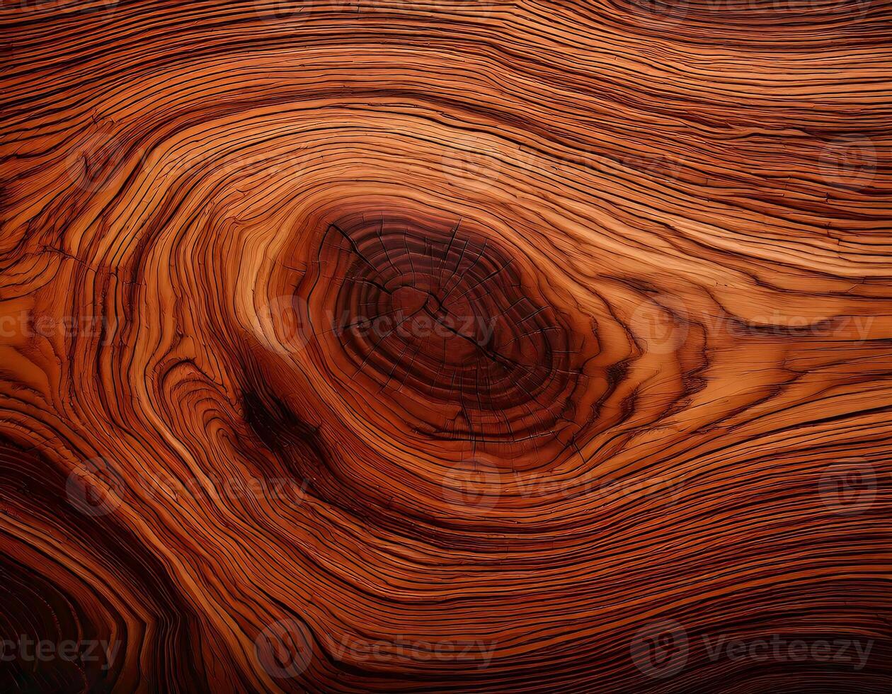 Close up of wooden texture background with rich, warm tones and intricate grain patterns, perfect for design projects, rustic themes, or natural decor photo