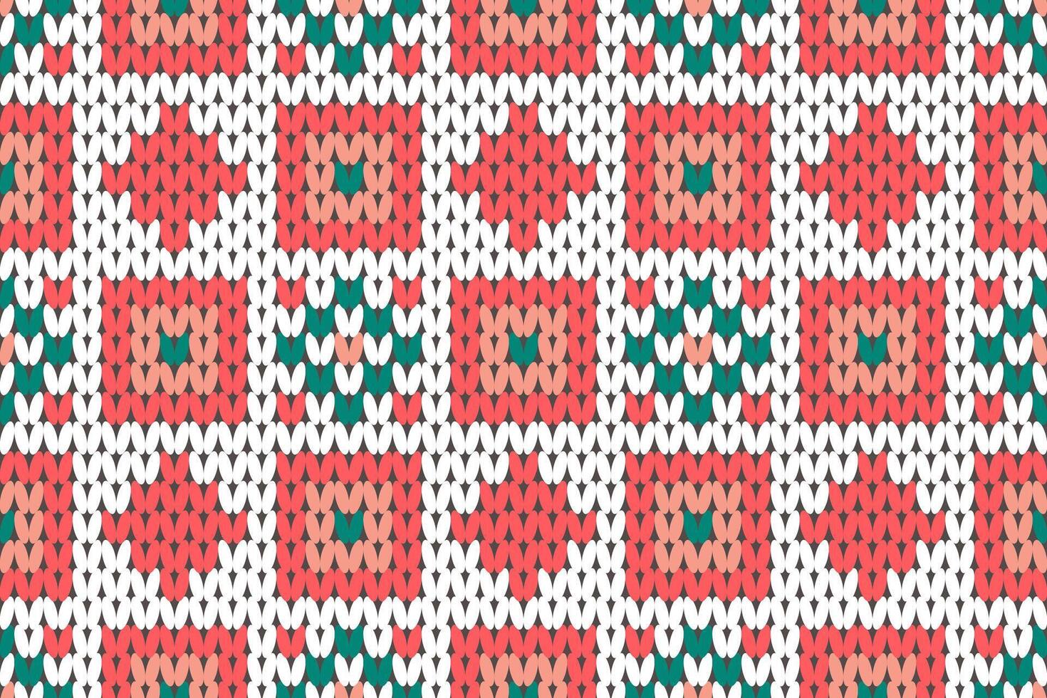 Knitting sweater pattern background. vector