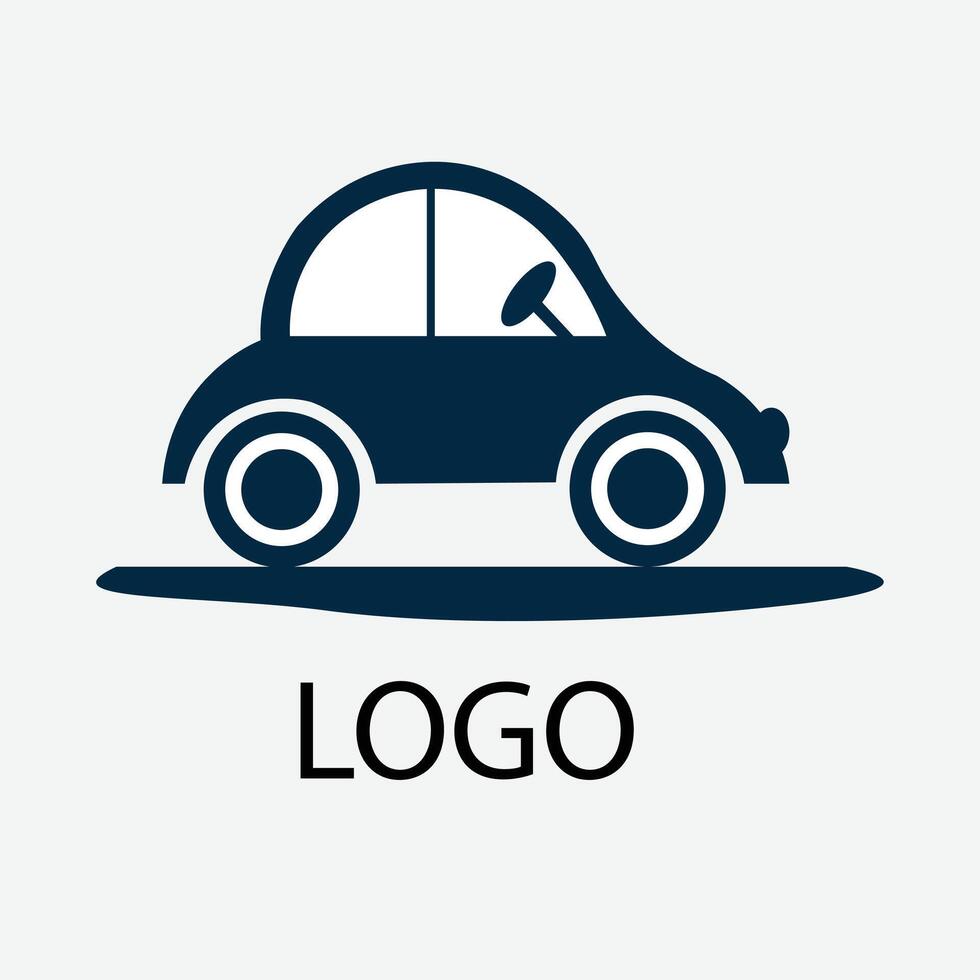 a blue car icon on a white background vector