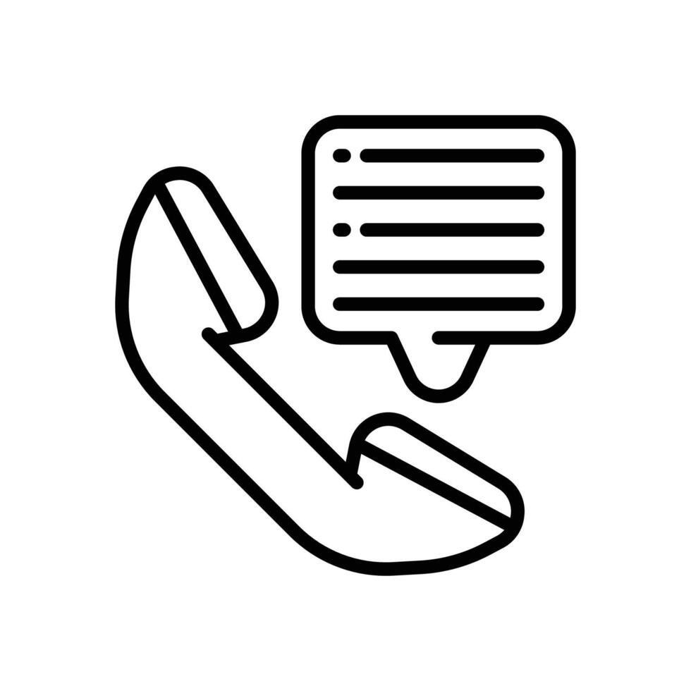 phone call line icon vector