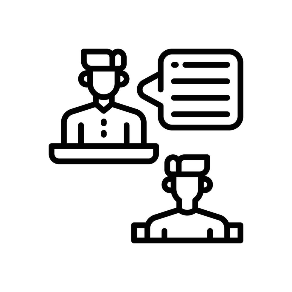 meeting line icon vector