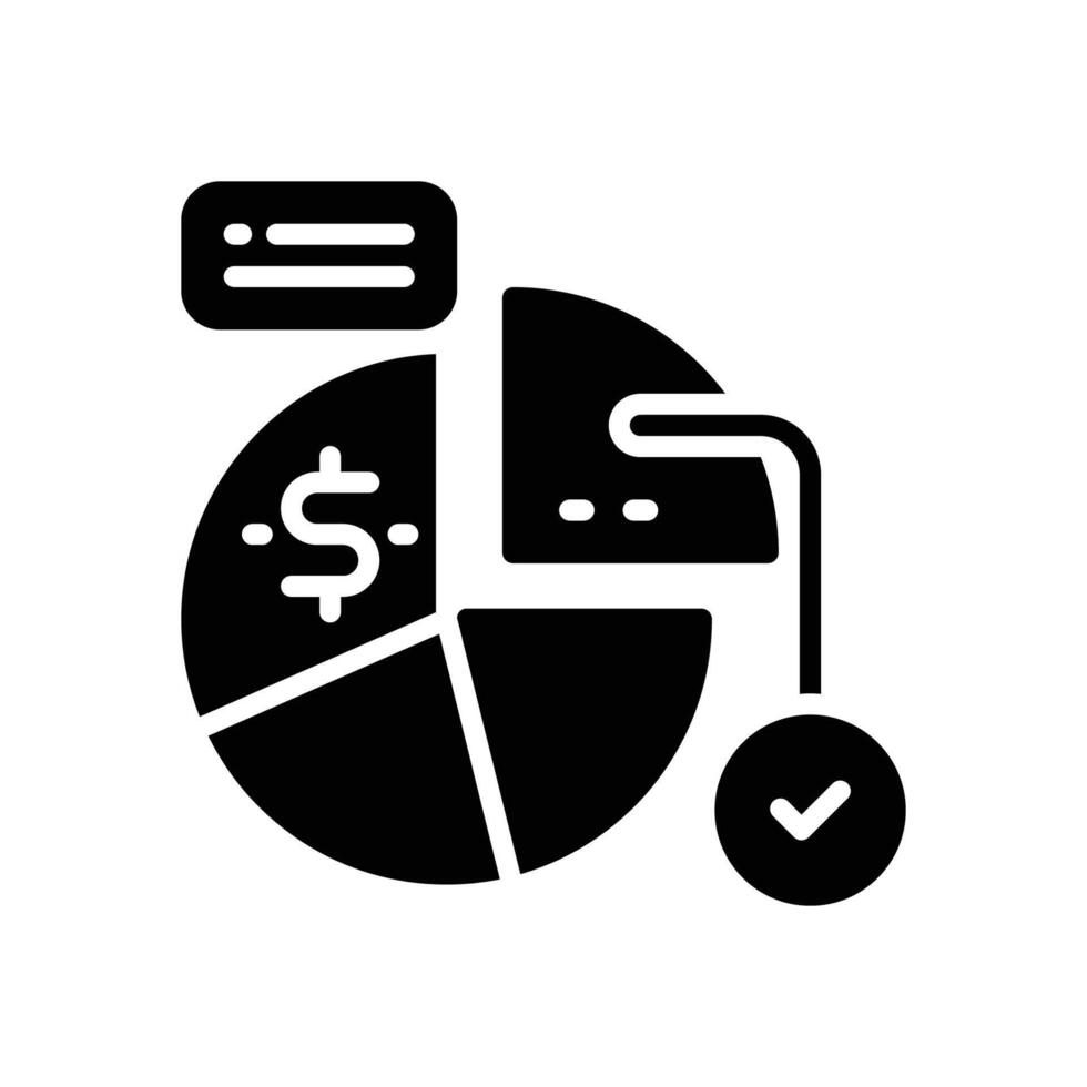 pie chart soldi icon vector