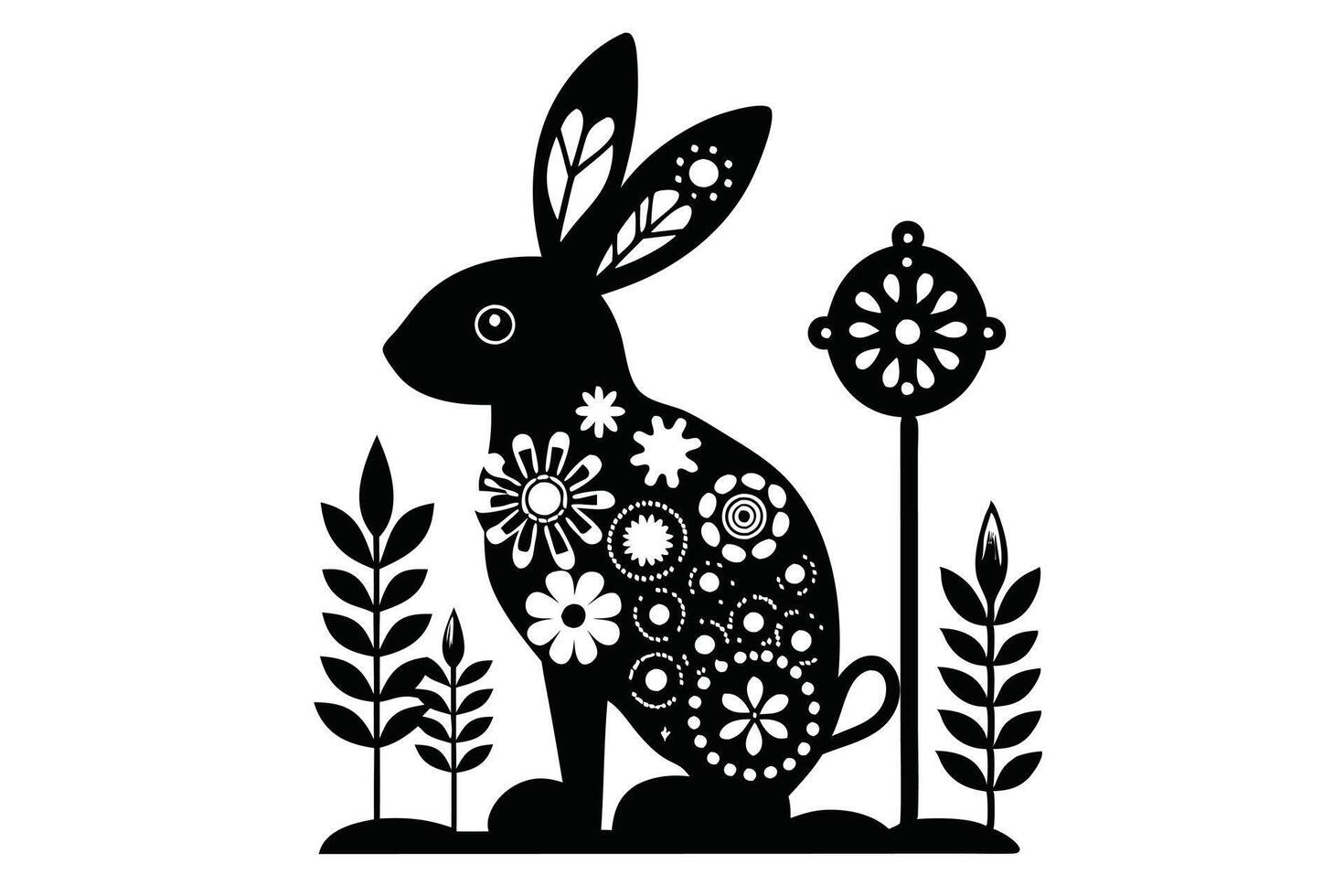 A Illustration. Cartoon bunny illustration vector