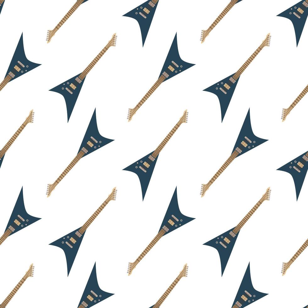 Electric guitar seamless pattern. illustration for fabric, background, wrapping paper vector