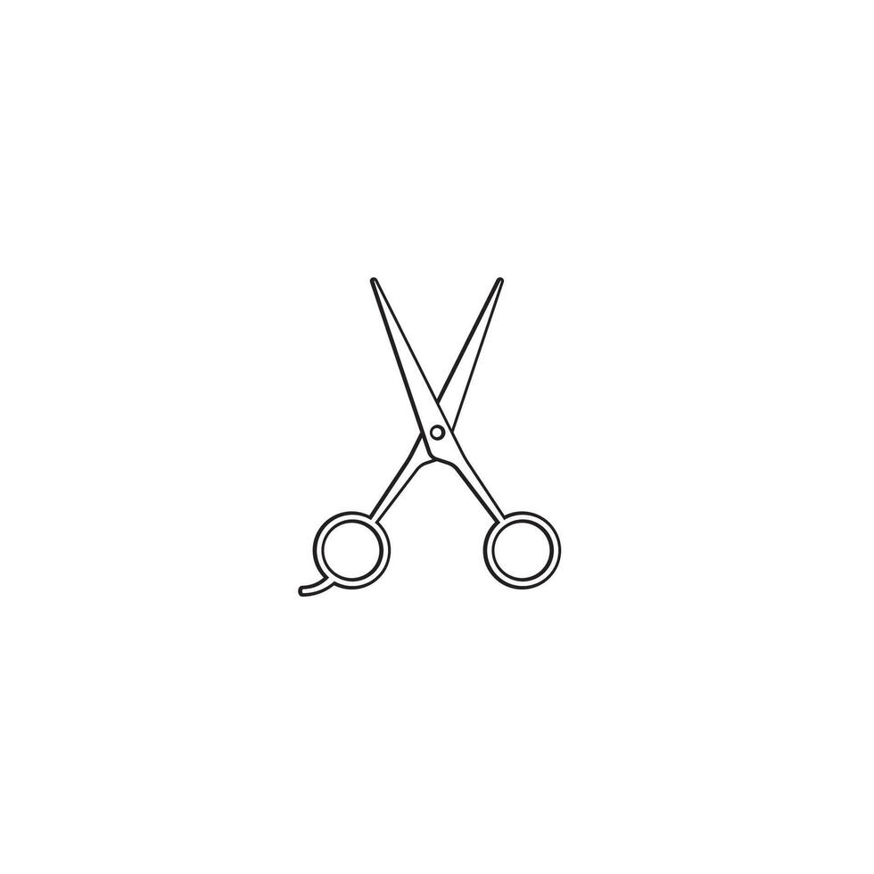 Scissor Outline logo or icon design vector