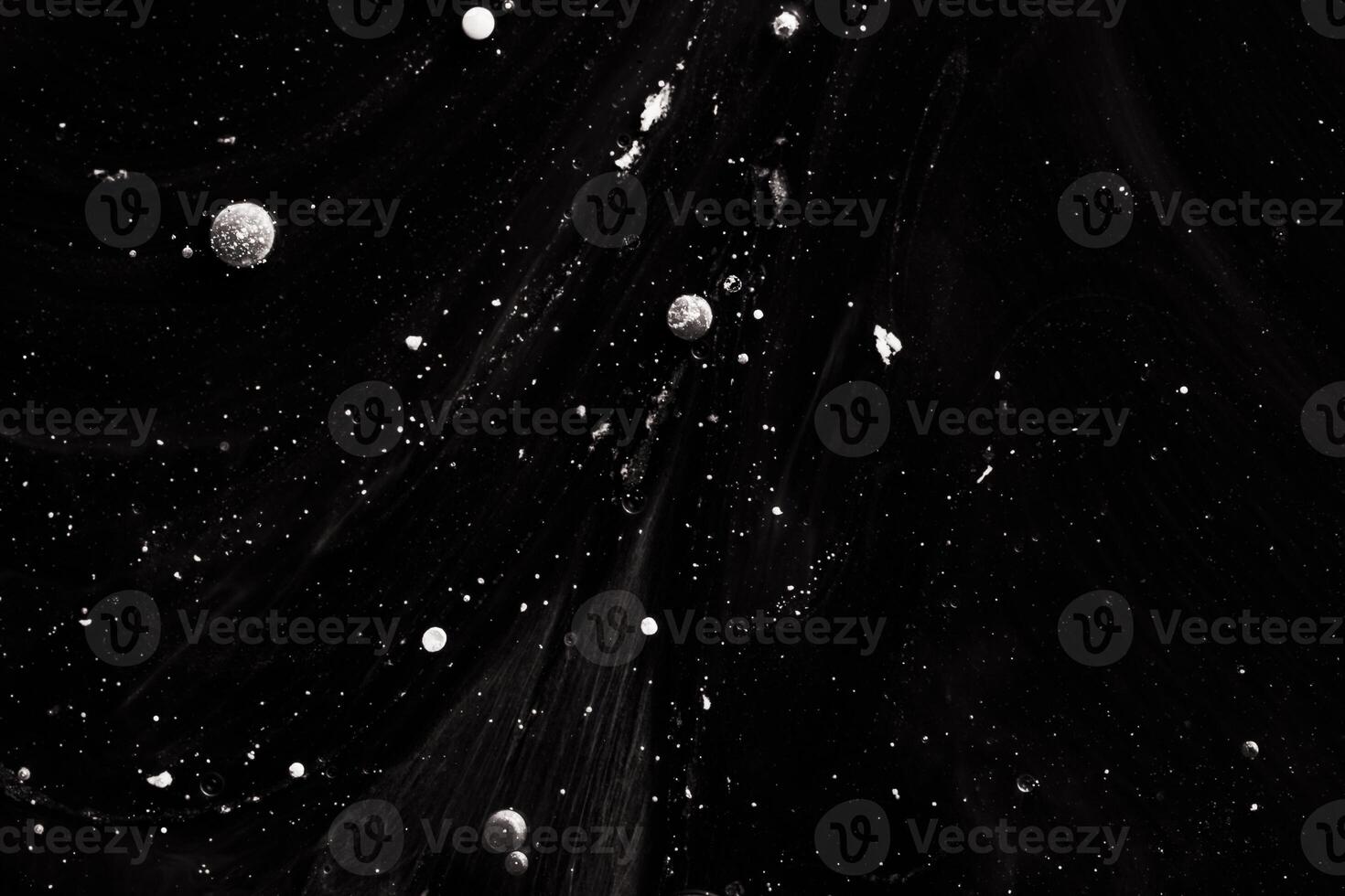 Contrast macro abstraction of bubbles in water. Space macro photo. photo