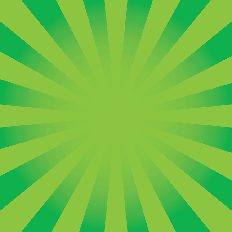 Sunburst Background Design Green Color vector