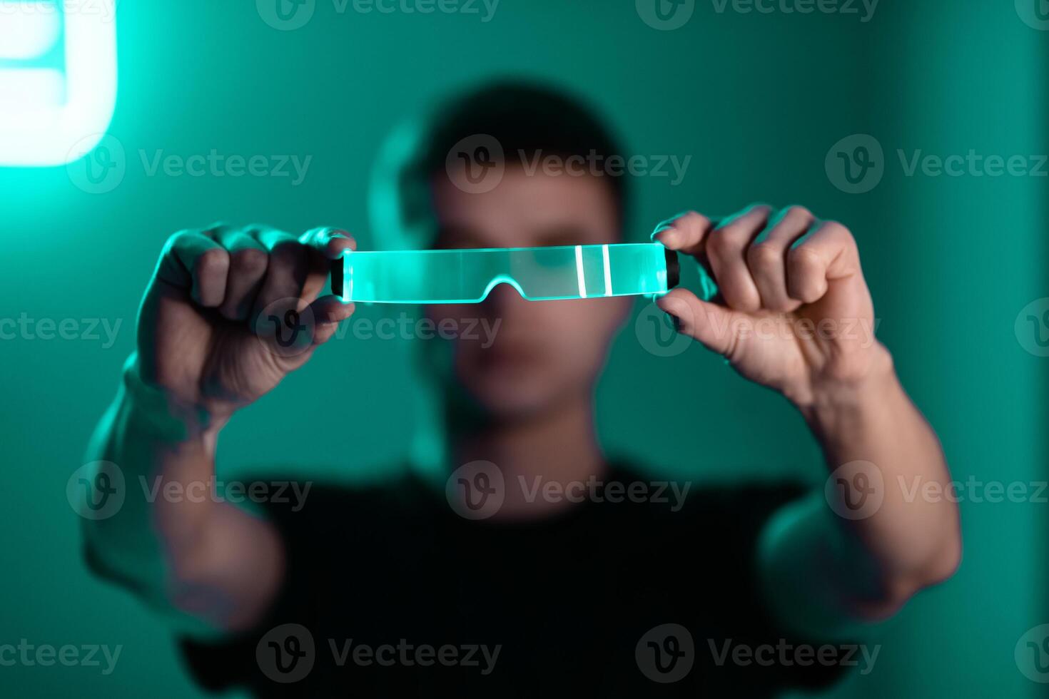 Cyber glasses close-up. photo
