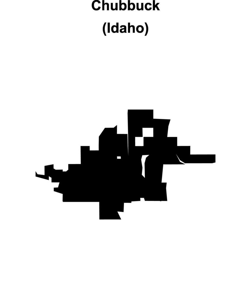 Chubbuck, Idaho blank outline map vector