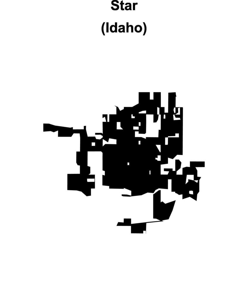 Star, Idaho blank outline map vector