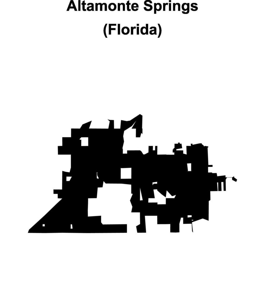 Altamonte Springs, Florida blank outline map vector