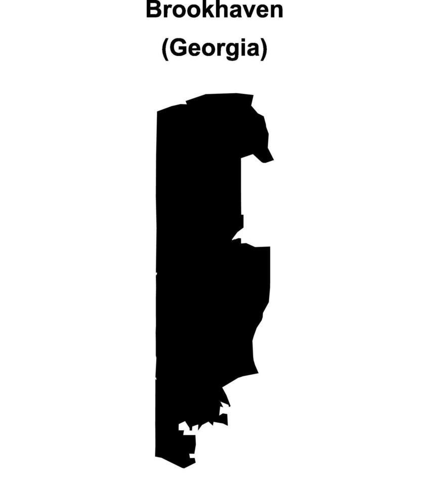 Brookhaven, Georgia blank outline map vector