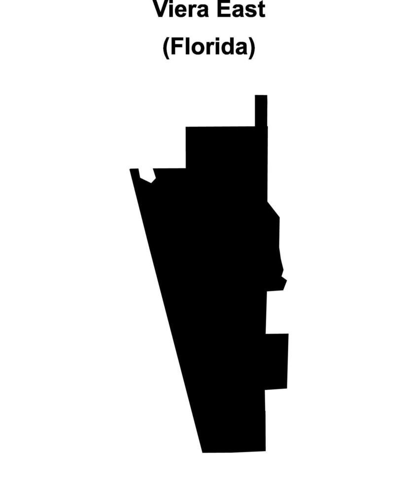 Viera East, Florida blank outline map vector