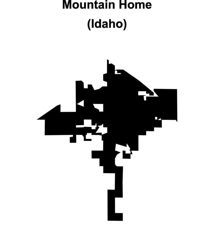 Mountain Home, Idaho blank outline map vector