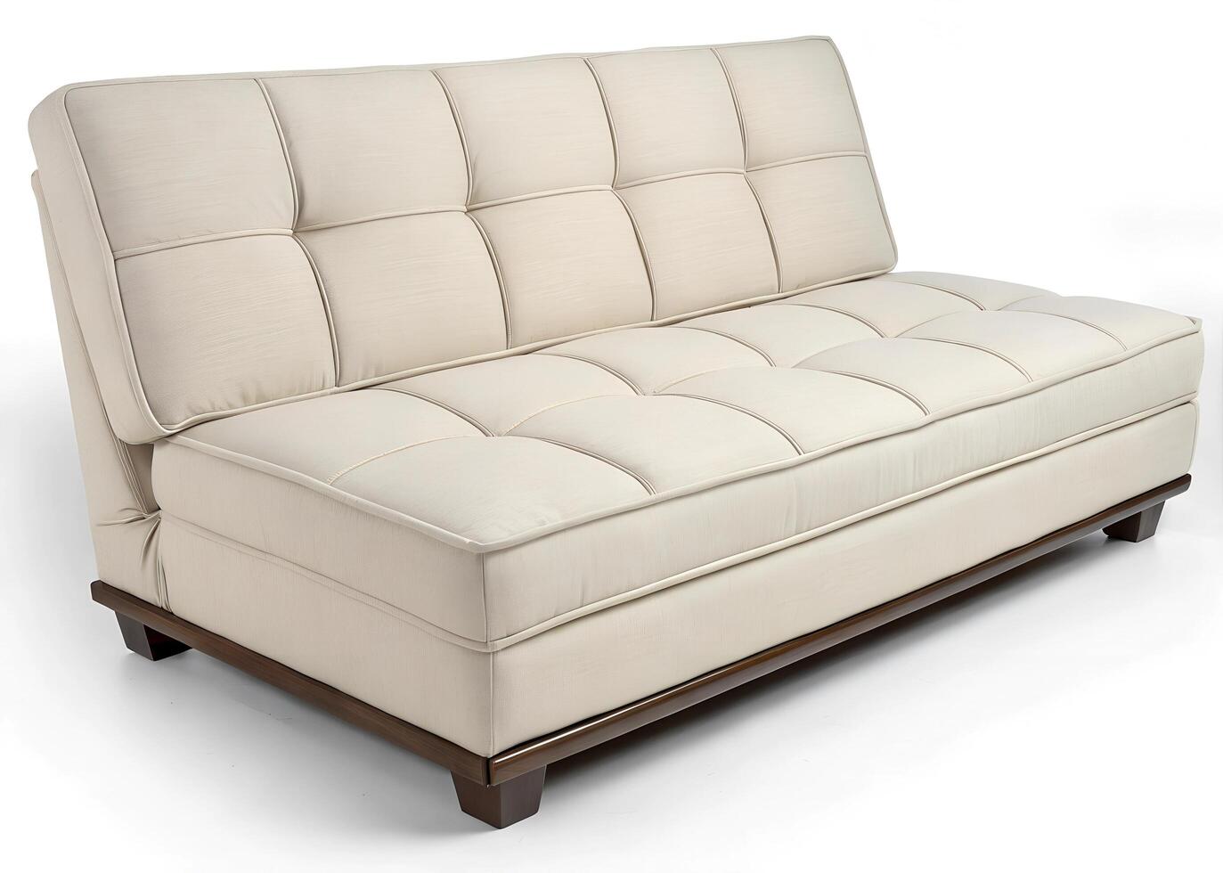 Modern Beige Sofa Bed white background photo
