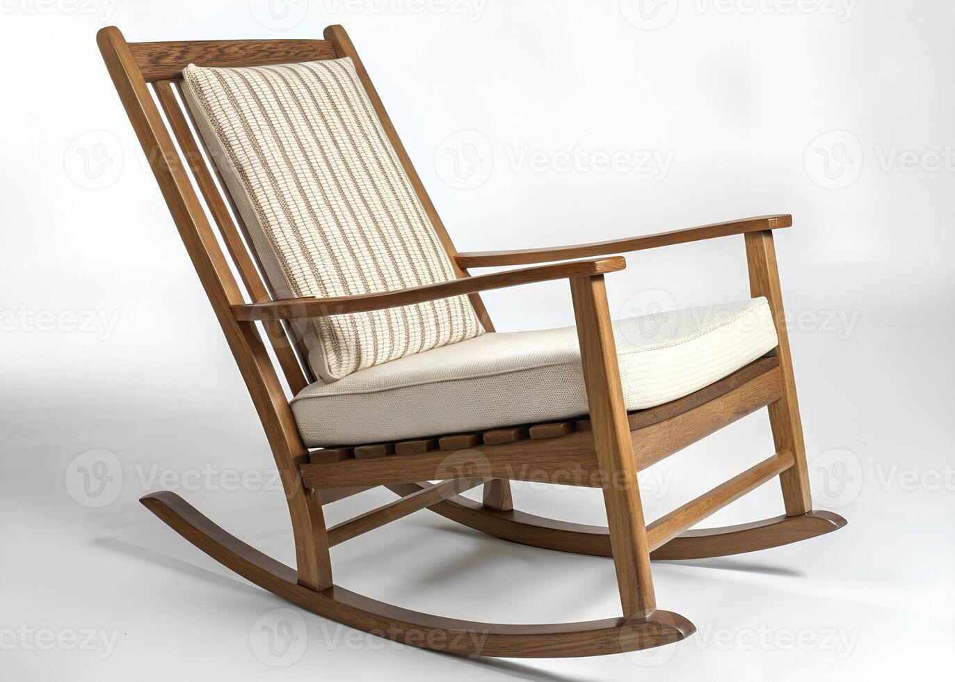 A Stylish Classic Wooden Rocking Chair photo